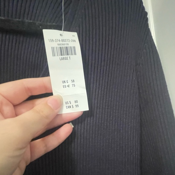 Abercrombie & Fitch Long-Sleeve Deep-V Mini Sweater Dress - Tall Length - Picture 5 of 5